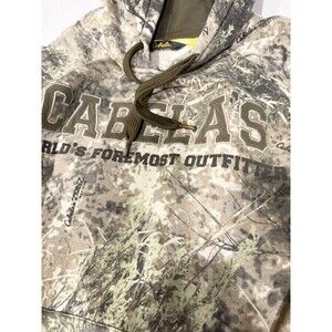 Cabelas Hoodie Mens Large M Camo Colorphase Pullover Sweatshirt Grunge Y2K